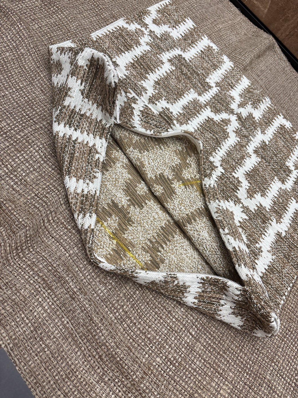 RH Restoration Hardware Nazaré Block Print Pillow Cover 20" × 20" Square