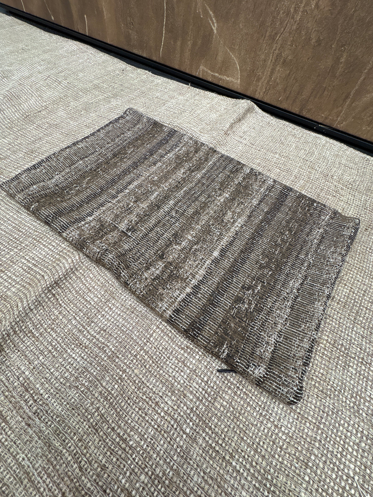 RH Restoration Hardware Ria Stripe Pillow Covers 
Set of 2 | 13" × 21" Lumbar | Burnt Caramel