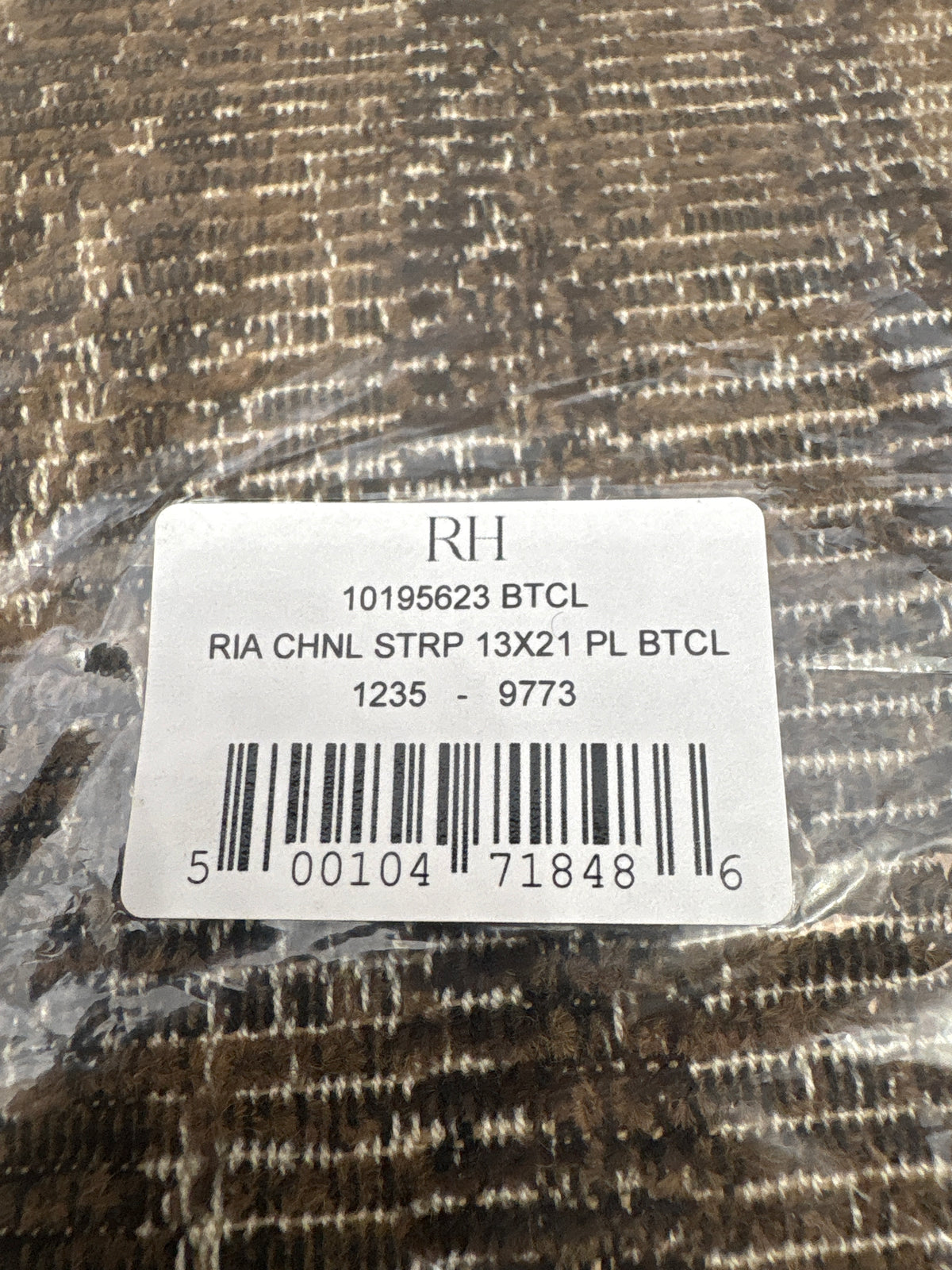 RH Restoration Hardware Ria Stripe Pillow Covers 
Set of 2 | 13" × 21" Lumbar | Burnt Caramel