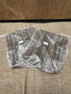 RH Restoration Hardware Ria Stripe Pillow Covers 
Set of 2 | 13" × 21" Lumbar | Burnt Caramel