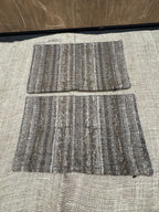RH Restoration Hardware Ria Stripe Pillow Covers 
Set of 2 | 13" × 21" Lumbar | Burnt Caramel