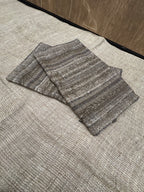 RH Restoration Hardware Ria Stripe Pillow Covers 
Set of 2 | 13" × 21" Lumbar | Burnt Caramel