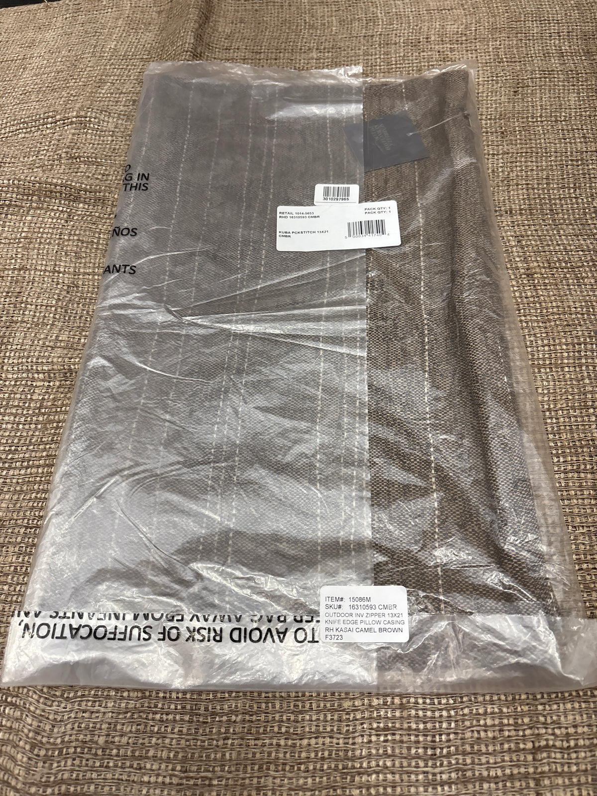 RH Restoration Hardware Kuba Cloth Pickstitch Pillow Cover - Lumbar