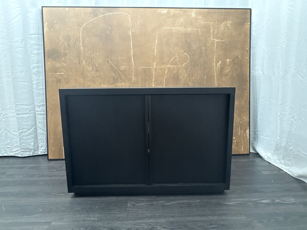RH Restoration Hardware Bezier Sideboard – 48" 2-Door Black Oak / Bronze | American White Oak | Designed by the Van Thiels
