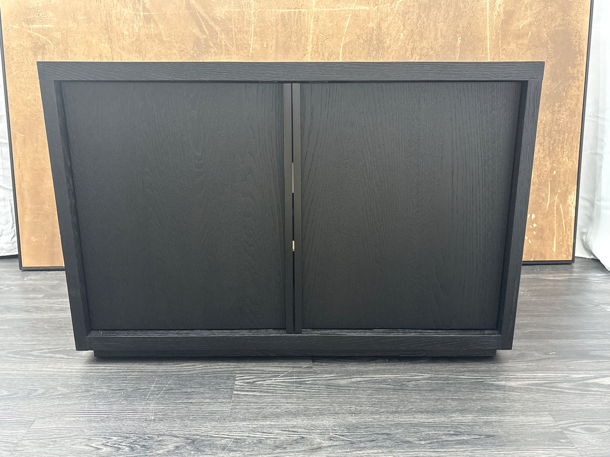 RH Restoration Hardware Bezier Sideboard – 48" 2-Door Black Oak / Bronze | American White Oak | Designed by the Van Thiels