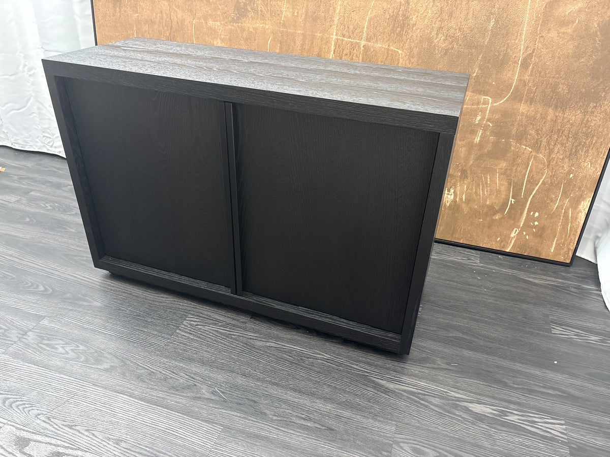 RH Restoration Hardware Bezier Sideboard – 48" 2-Door Black Oak / Bronze | American White Oak | Designed by the Van Thiels