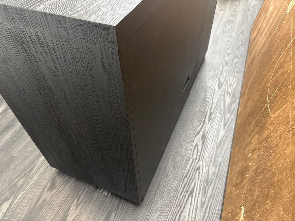 RH Restoration Hardware Bezier Sideboard – 48" 2-Door Black Oak / Bronze | American White Oak | Designed by the Van Thiels