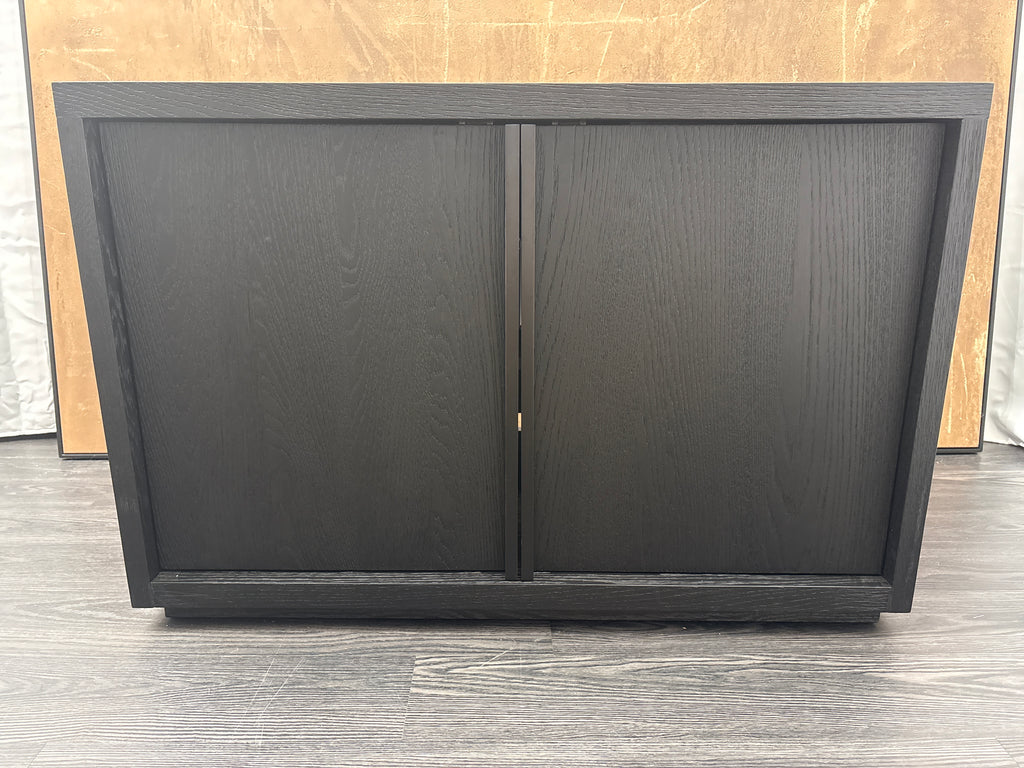 RH Restoration Hardware Bezier Sideboard – 48" 2-Door Black Oak / Bronze | American White Oak | Designed by the Van Thiels