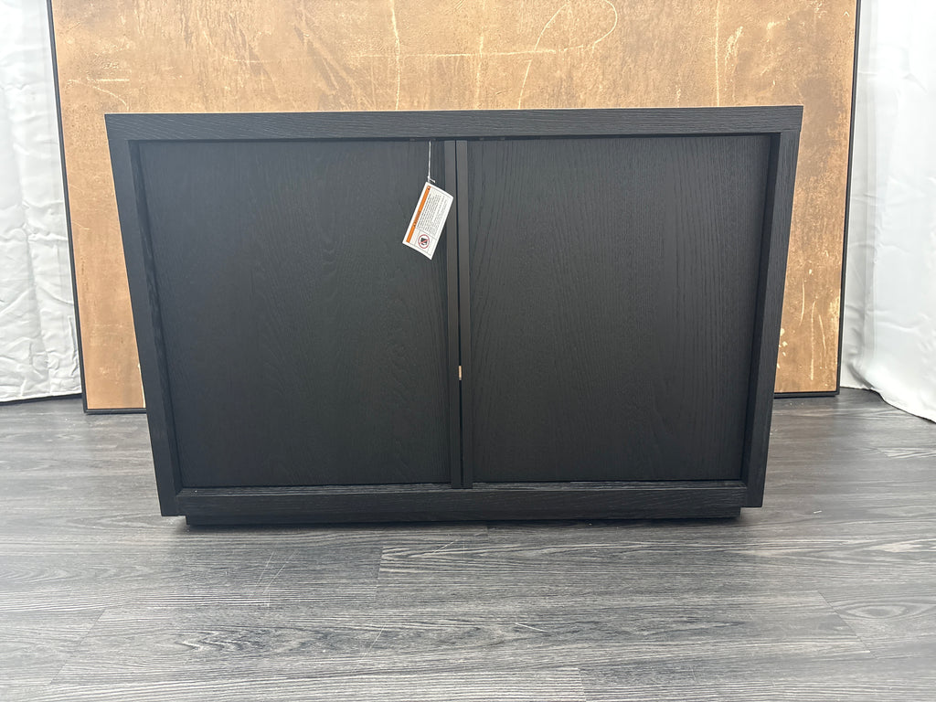 RH Restoration Hardware Bezier Sideboard – 48" 2-Door Black Oak / Bronze | American White Oak | Designed by the Van Thiels