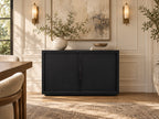 RH Restoration Hardware Bezier Sideboard – 48" 2-Door Black Oak / Bronze | American White Oak | Designed by the Van Thiels