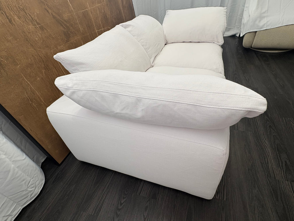 RH Cloud 7' Luxe Sofa — 2-Cushion | Perennials Performance Textured Linen Weave | White8850