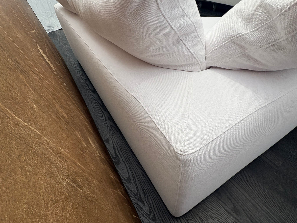 RH Cloud 7' Luxe Sofa — 2-Cushion | Perennials Performance Textured Linen Weave | White8850