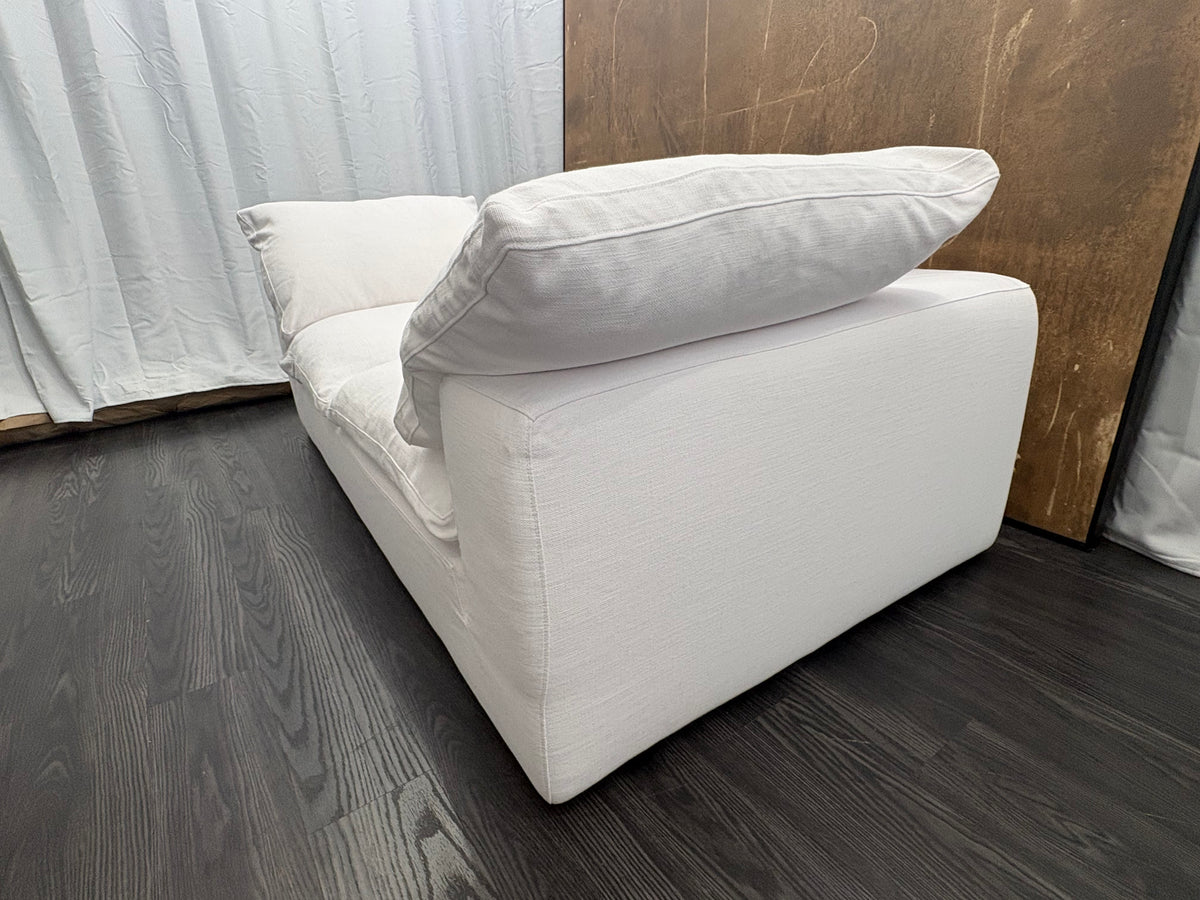 RH Cloud 7' Luxe Sofa — 2-Cushion | Perennials Performance Textured Linen Weave | White8850