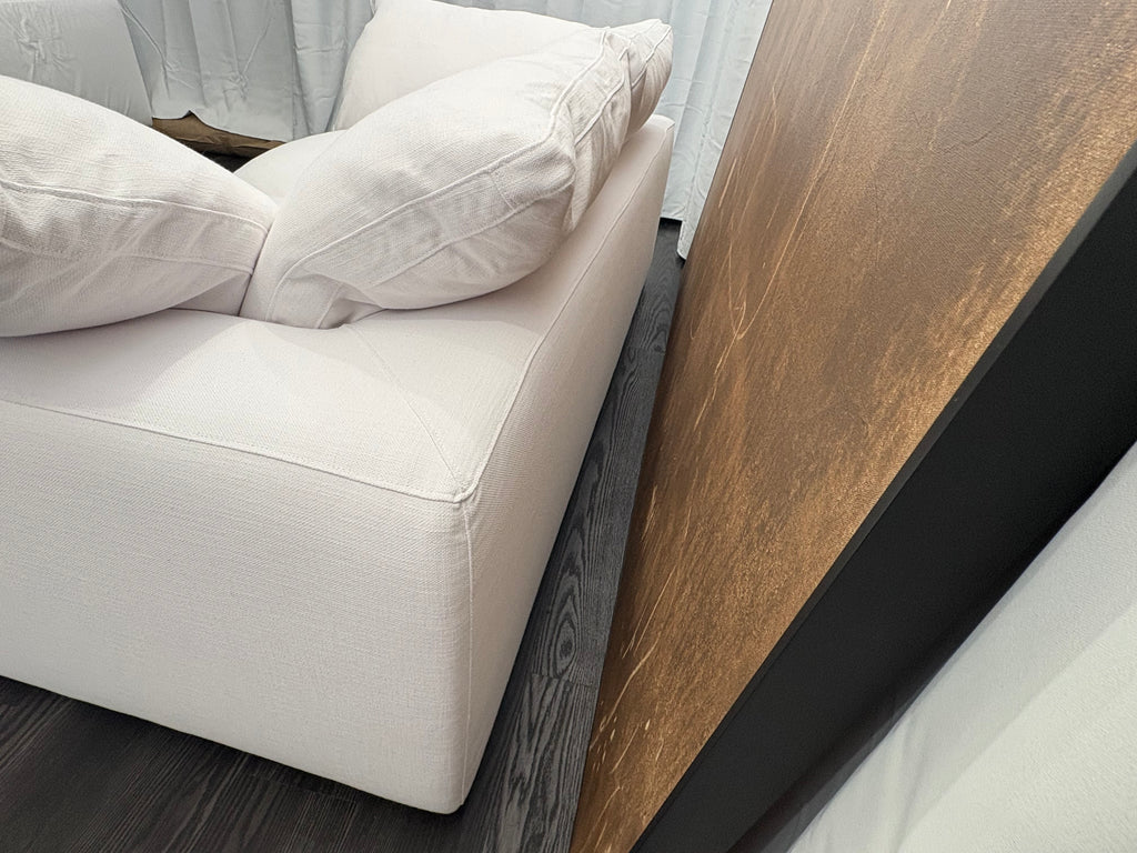 RH Cloud 7' Luxe Sofa — 2-Cushion | Perennials Performance Textured Linen Weave | White8850