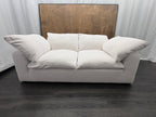 RH Cloud 7' Luxe Sofa — 2-Cushion | Perennials Performance Textured Linen Weave | White8850