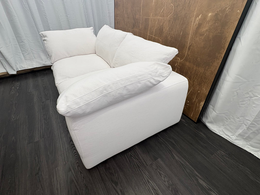 RH Cloud 7' Luxe Sofa — 2-Cushion | Perennials Performance Textured Linen Weave | White8850