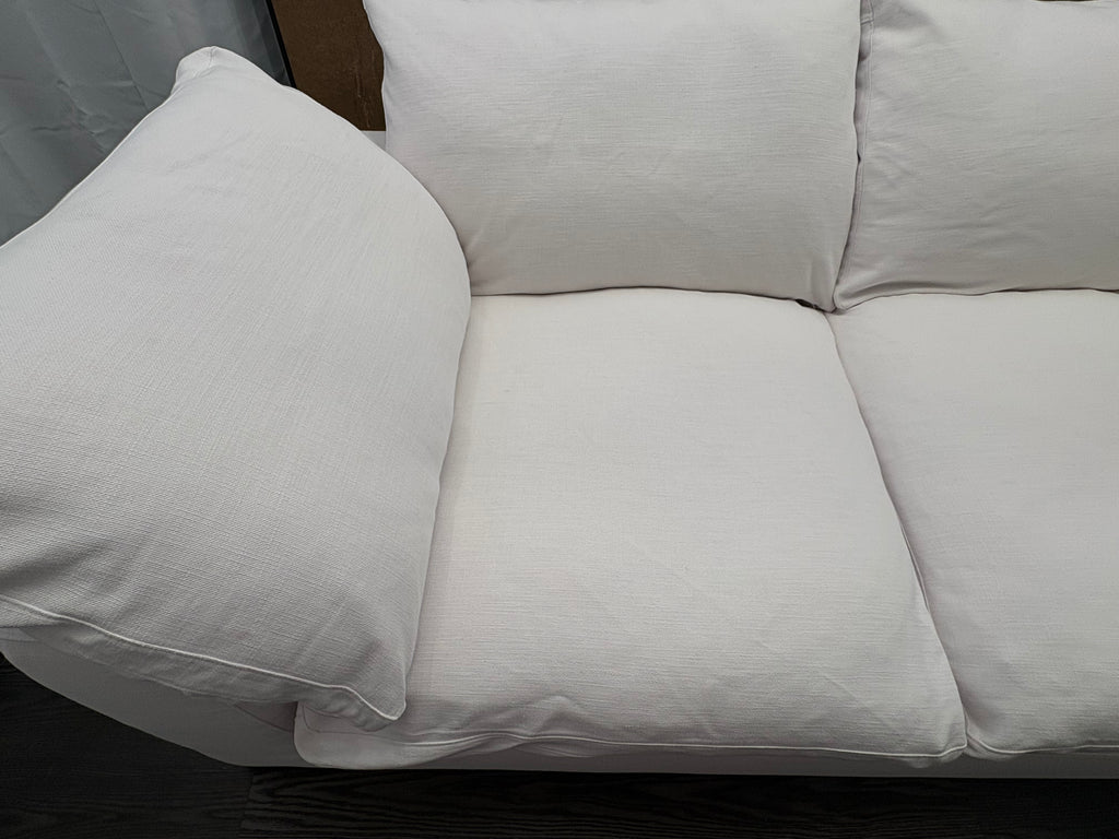RH Cloud 7' Luxe Sofa — 2-Cushion | Perennials Performance Textured Linen Weave | White8850