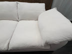 RH Cloud 7' Luxe Sofa — 2-Cushion | Perennials Performance Textured Linen Weave | White8850