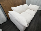 RH Cloud 7' Luxe Sofa — 2-Cushion | Perennials Performance Textured Linen Weave | White8850