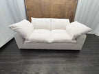 RH Cloud 7' Luxe Sofa — 2-Cushion | Perennials Performance Textured Linen Weave | White8850