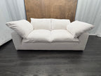 RH Cloud 7' Luxe Sofa — 2-Cushion | Perennials Performance Textured Linen Weave | White8850