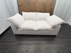 RH Cloud 7' Luxe Sofa — 2-Cushion | Perennials Performance Textured Linen Weave | White8850