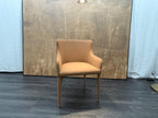 RH Nicola Slope Leather Dining Armchair — Vegan Leather | Cocoa