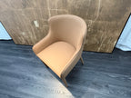 RH Nicola Slope Leather Dining Armchair — Vegan Leather | Cocoa