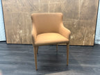 RH Nicola Slope Leather Dining Armchair — Vegan Leather | Cocoa