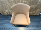 RH Nicola Slope Leather Dining Armchair — Vegan Leather | Cocoa