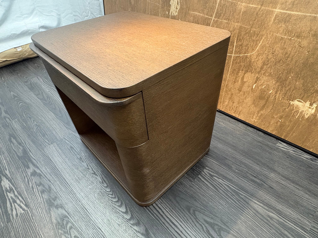 RH Ligné Open Nightstand 26" – Brown Brushed Oak