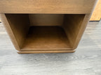 RH Ligné Open Nightstand 26" – Brown Brushed Oak