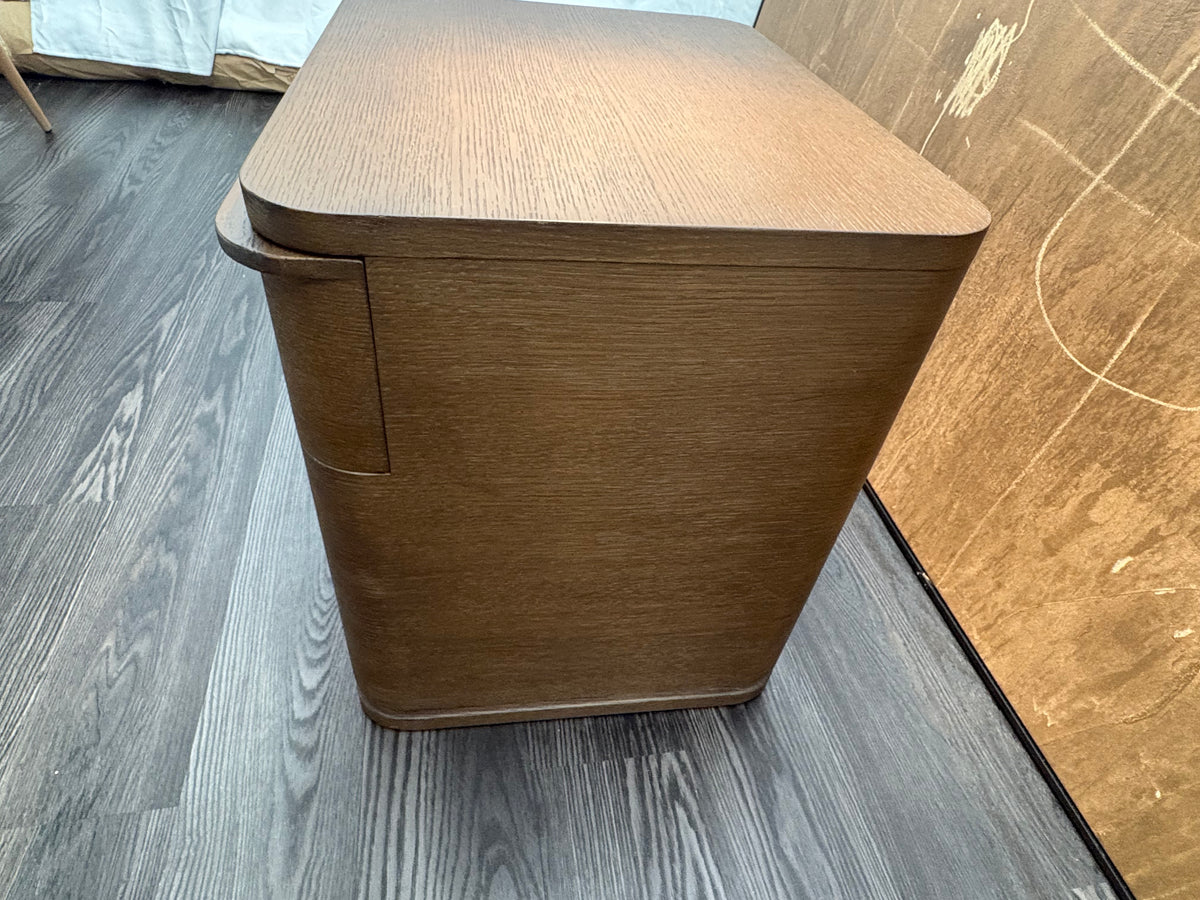 RH Ligné Open Nightstand 26" – Brown Brushed Oak