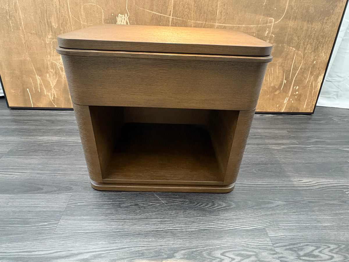 RH Ligné Open Nightstand 26" – Brown Brushed Oak