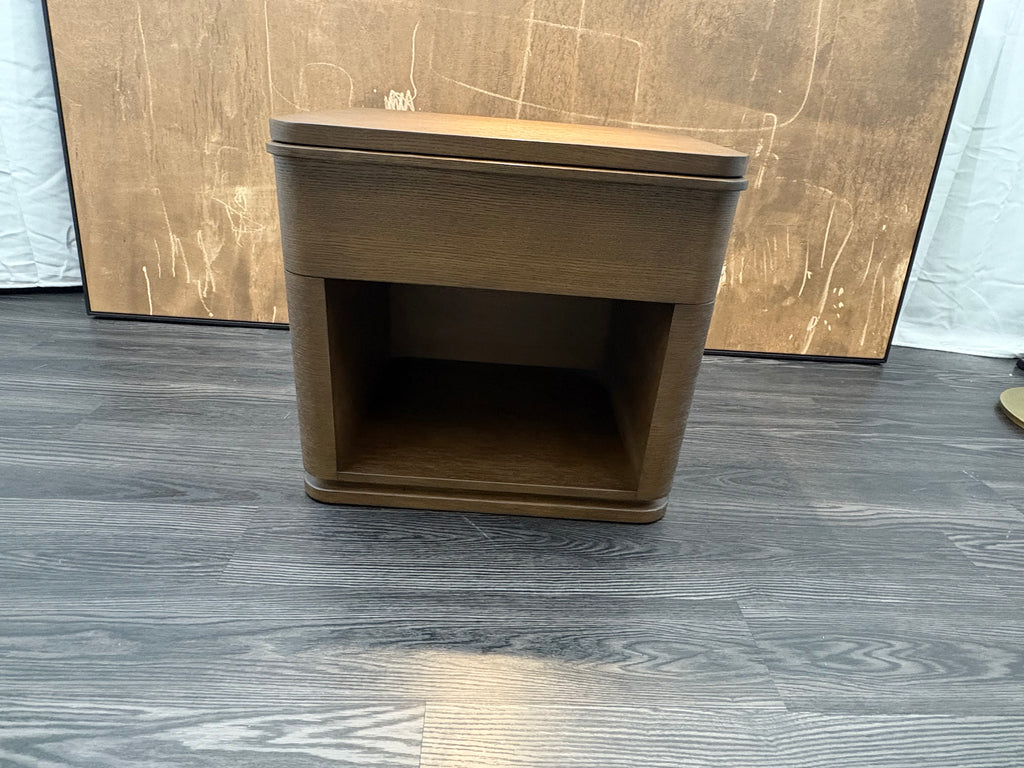 RH Ligné Open Nightstand 26" – Brown Brushed Oak