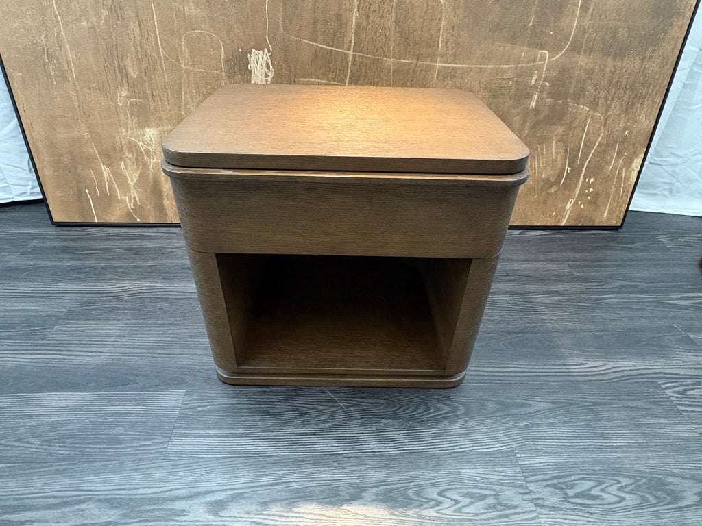 RH Ligné Open Nightstand 26" – Brown Brushed Oak