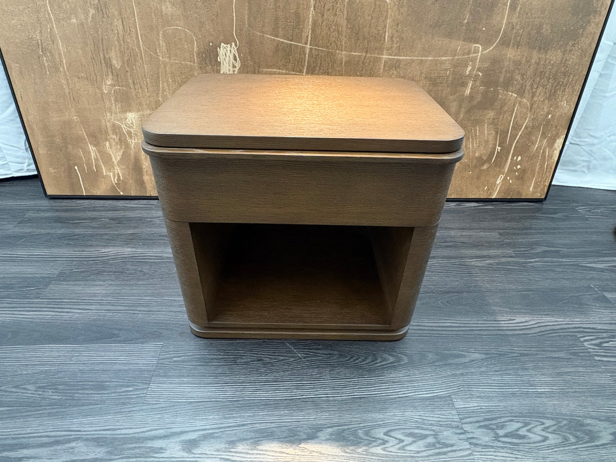 RH Ligné Open Nightstand 26" – Brown Brushed Oak