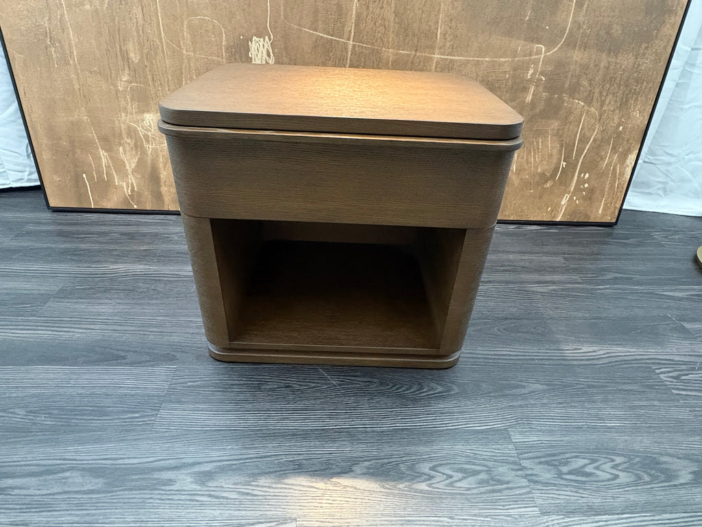 RH Ligné Open Nightstand 26" – Brown Brushed Oak