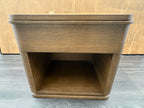 RH Ligné Open Nightstand 26" – Brown Brushed Oak