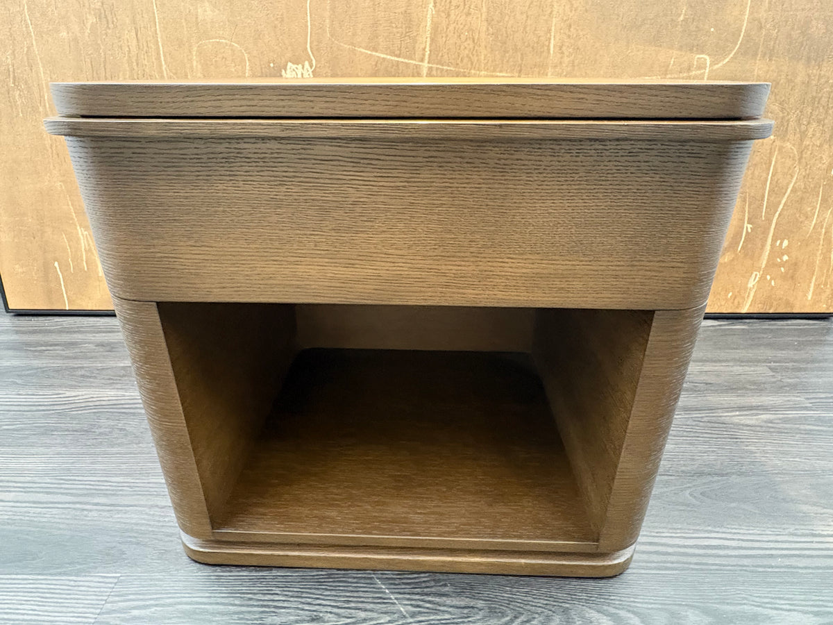RH Ligné Open Nightstand 26" – Brown Brushed Oak