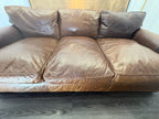 RH Original Lancaster Leather 3-Cushion Sofa – 8' | Luxe Depth | Italian Brompton | CocoaT