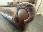 RH Original Lancaster Leather 3-Cushion Sofa – 8' | Luxe Depth | Italian Brompton | CocoaT
