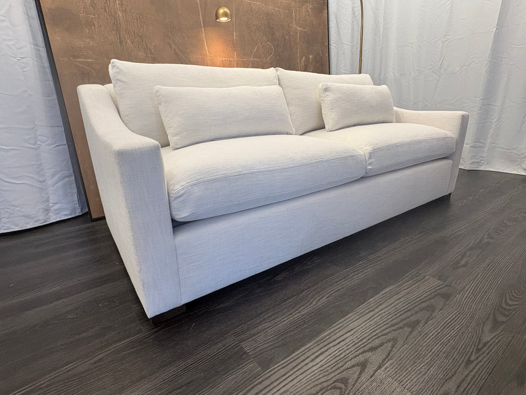 RH Belgian Classic Slope Arm 2-Cushion Sofa – 7' | Classic Depth | Perennials® Performance Textured Linen Weave | Natural
