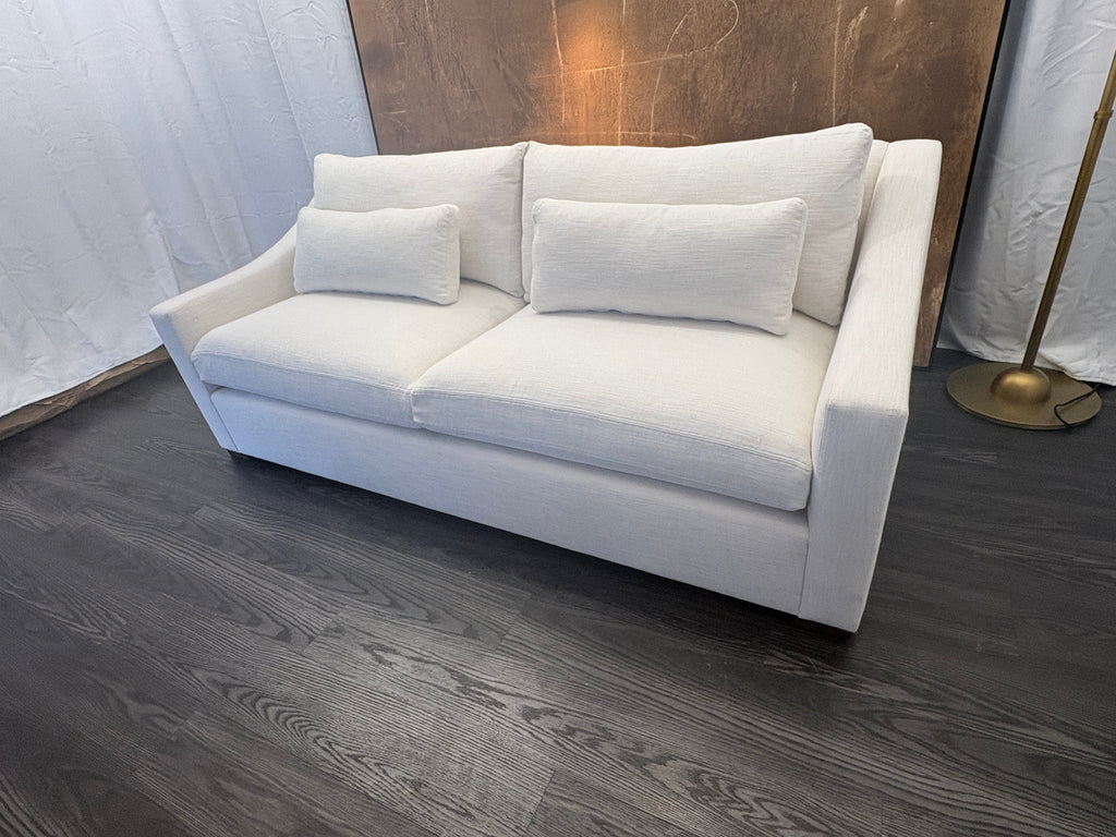 RH Belgian Classic Slope Arm 2-Cushion Sofa – 7' | Classic Depth | Perennials® Performance Textured Linen Weave | Natural