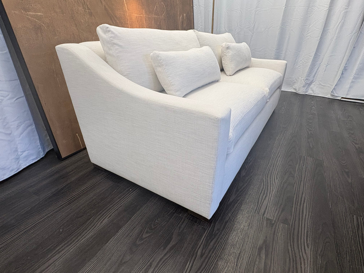 RH Belgian Classic Slope Arm 2-Cushion Sofa – 7' | Classic Depth | Perennials® Performance Textured Linen Weave | Natural
