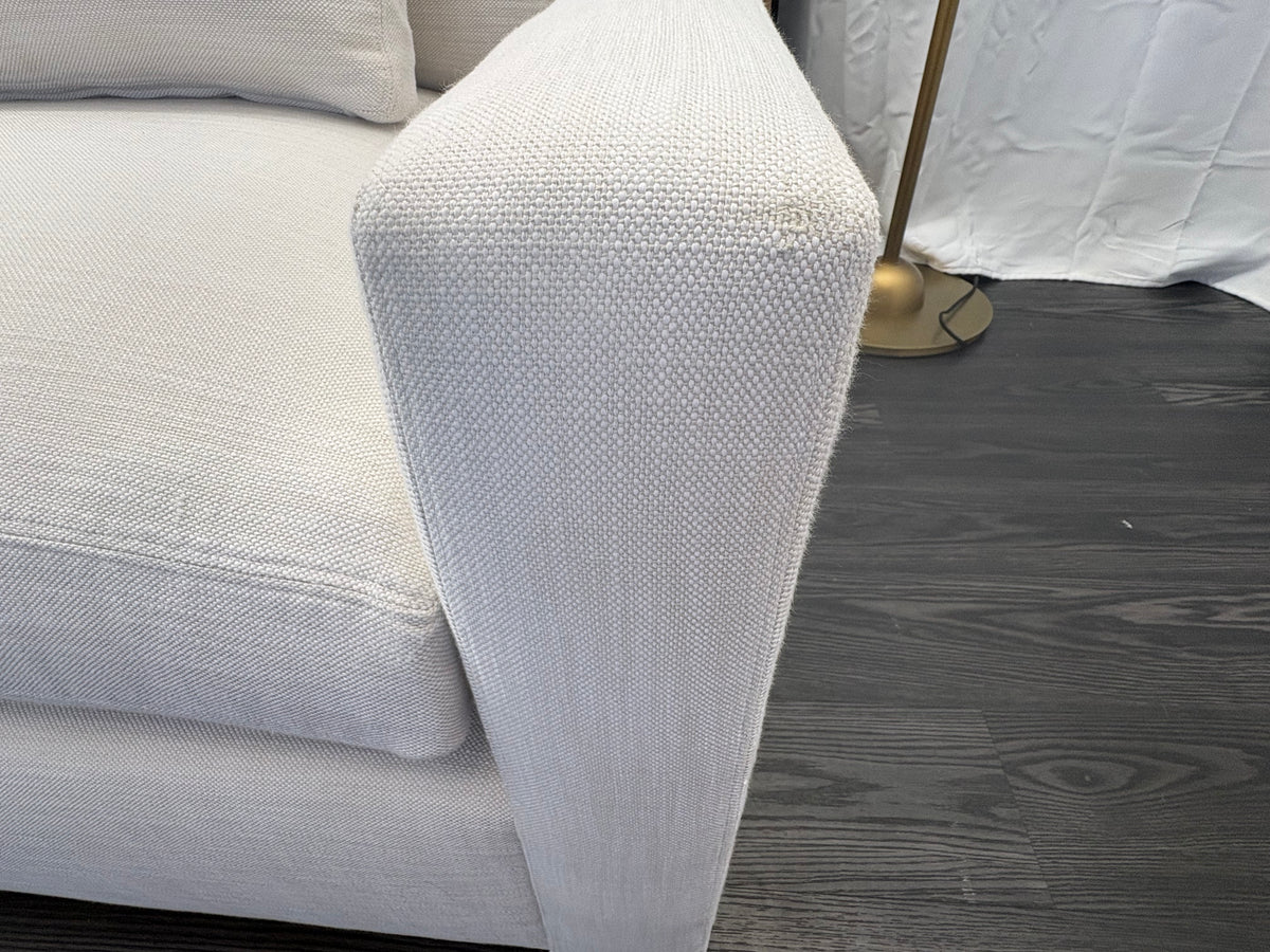 RH Belgian Classic Slope Arm 2-Cushion Sofa – 7' | Classic Depth | Perennials® Performance Textured Linen Weave | Natural