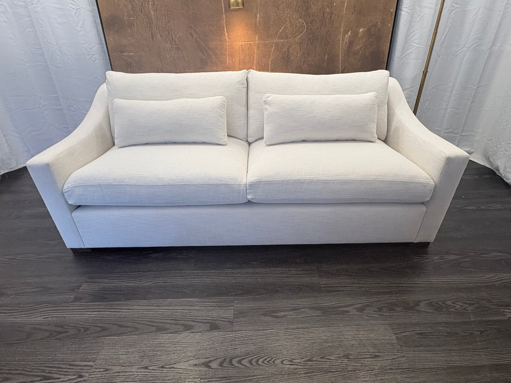 RH Belgian Classic Slope Arm 2-Cushion Sofa – 7' | Classic Depth | Perennials® Performance Textured Linen Weave | Natural