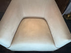 RH 1950s Italian Shelter Arm Leather Chair | Classic Depth | Italian Veneto | Ivory