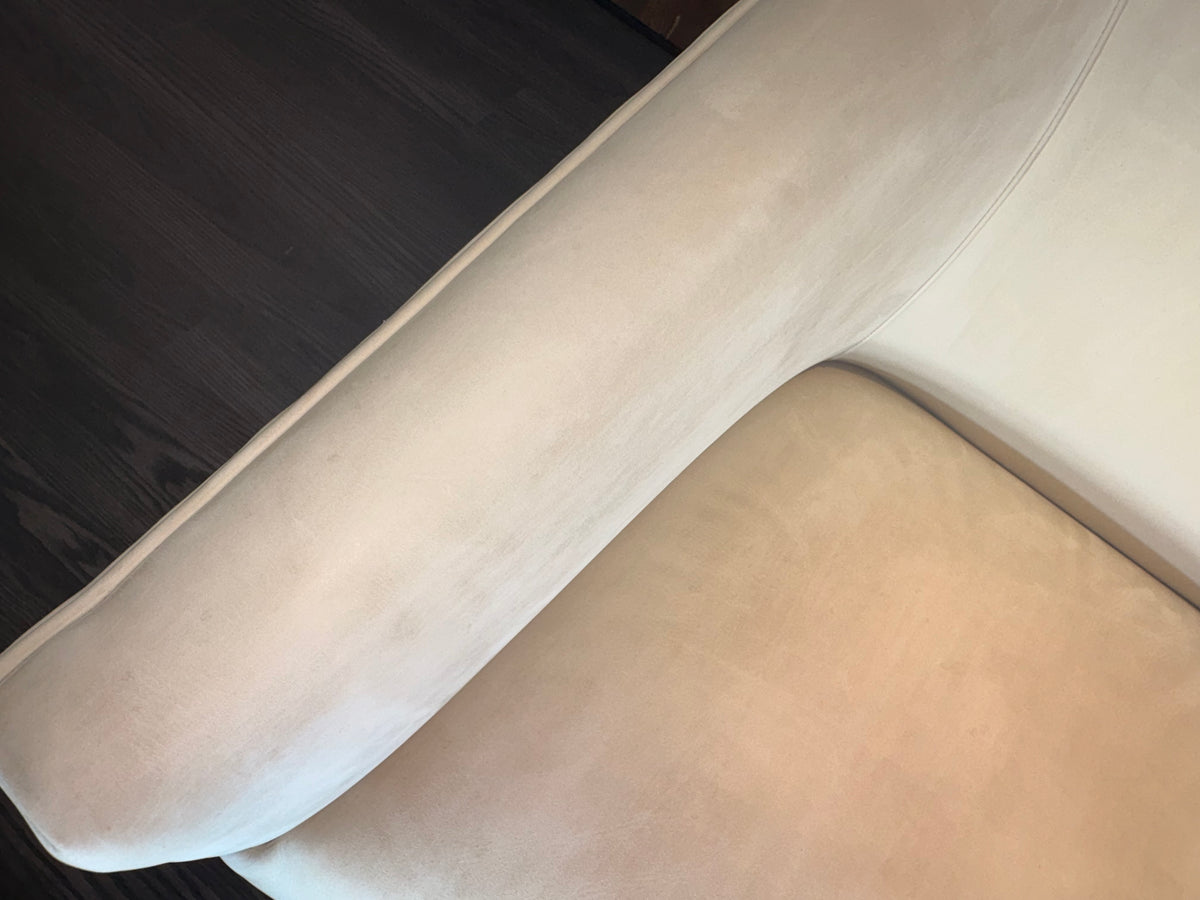 RH 1950s Italian Shelter Arm Leather Chair | Classic Depth | Italian Veneto | Ivory