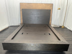 RH Machinto Panel Bed – Queen | 50" Headboard | Brown Oak